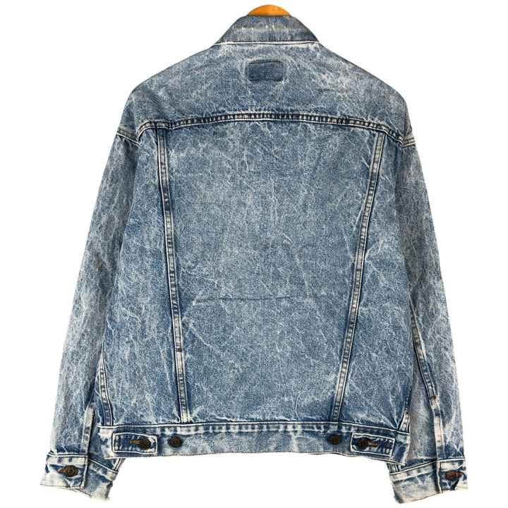 90'S Levi's 70507-0219 Chemical Wash Denim Jacket, Made in USA, Men's Size Medium, Vintage cotton blue type Vintage Second Hand