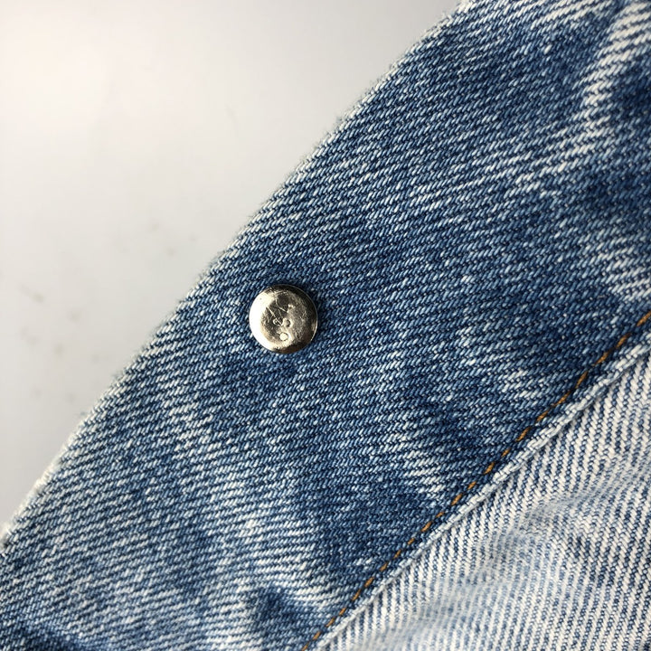 90'S Levi's 70507-0219 Chemical Wash Denim Jacket, Made in USA, Men's Size Medium, Vintage cotton blue type Vintage Second Hand