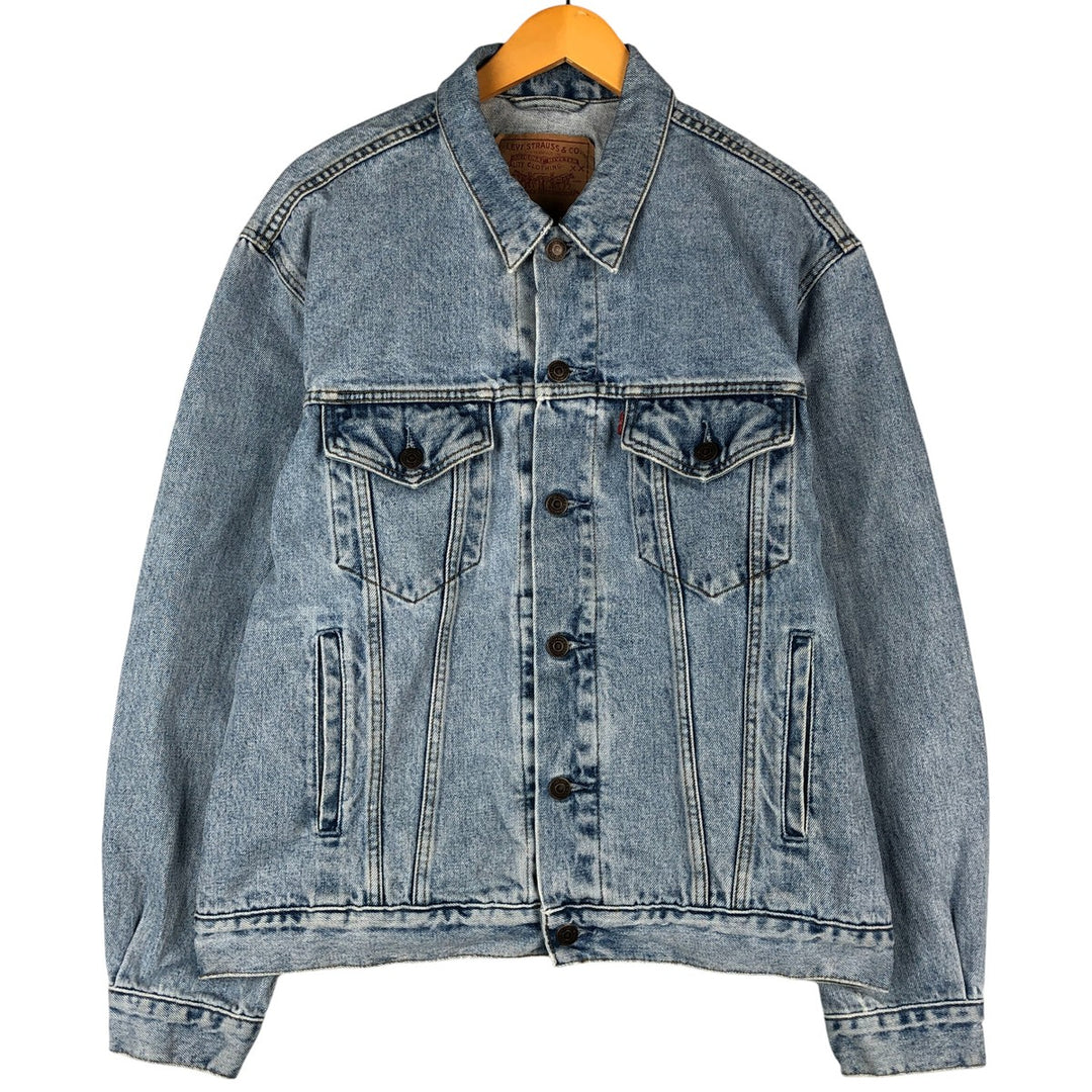 90'S Levi's 71670-0283 Denim Jacket, Men's Size L, Vintage cotton blue type Vintage Second Hand