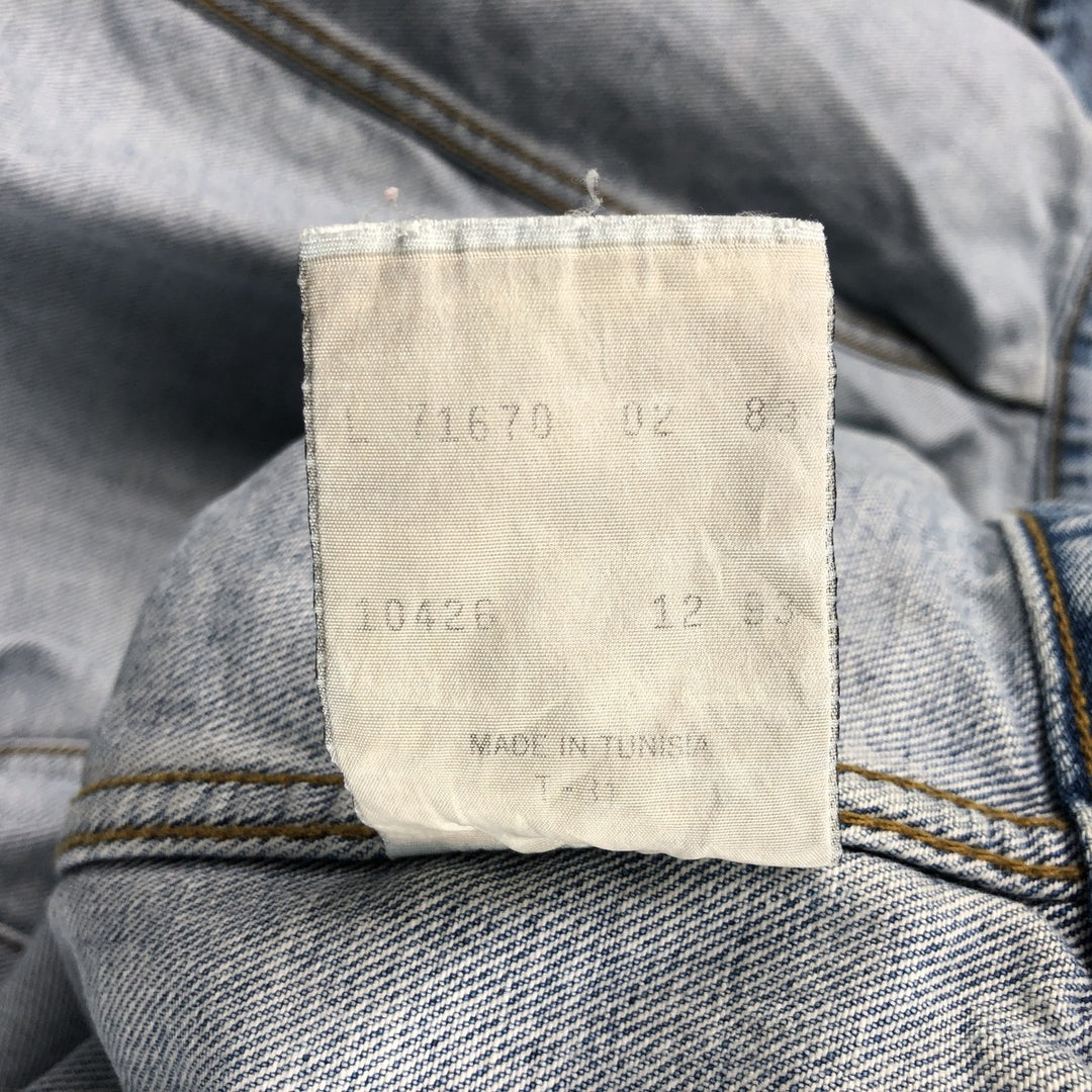 90'S Levi's 71670-0283 Denim Jacket, Men's Size L, Vintage cotton blue type Vintage Second Hand