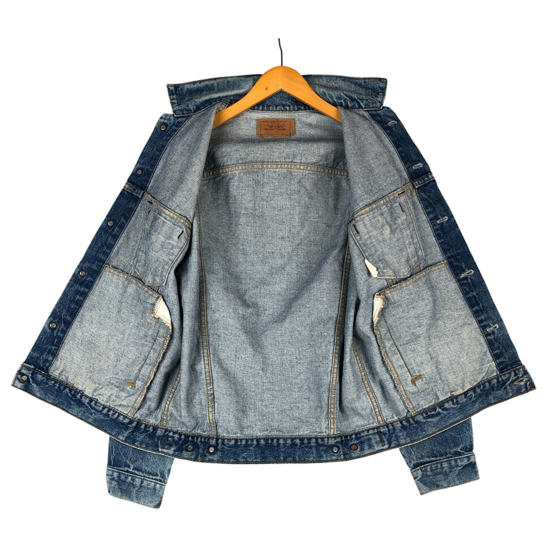 90'S Levi's 70507-0214 denim jacket, denim jacket, made in USA, men's size S, vintage cotton blue type Vintage Second Hand