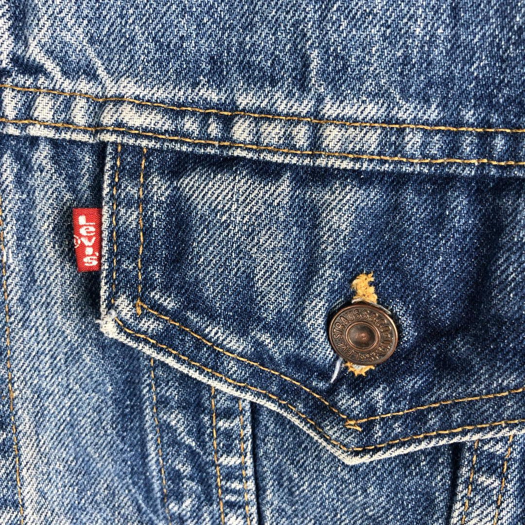 90'S Levi's 70507-0214 denim jacket, denim jacket, made in USA, men's size S, vintage cotton blue type Vintage Second Hand