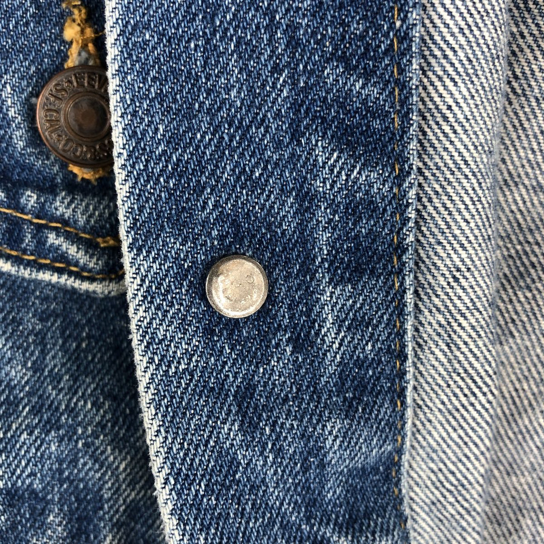 90'S Levi's 70507-0214 denim jacket, denim jacket, made in USA, men's size S, vintage cotton blue type Vintage Second Hand