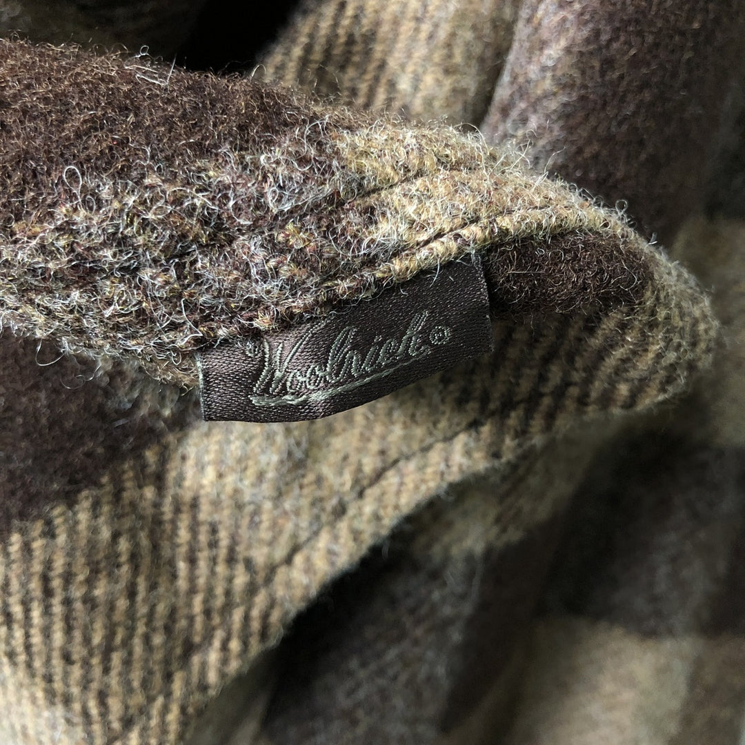 WOOLRICH Check Pattern Wool Shirt, Men's XL wool brown type Vintage Second Hand