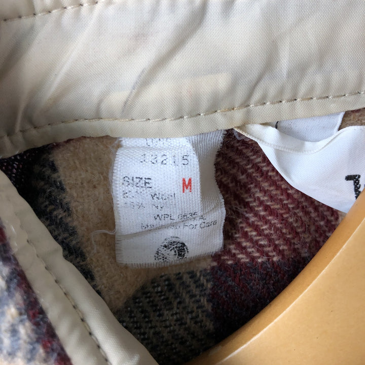 Vintage 1970'S WOOLRICH Check Pattern Wool Shirt, Made in USA, Men's Size Medium unclear Beige type Vintage Second Hand