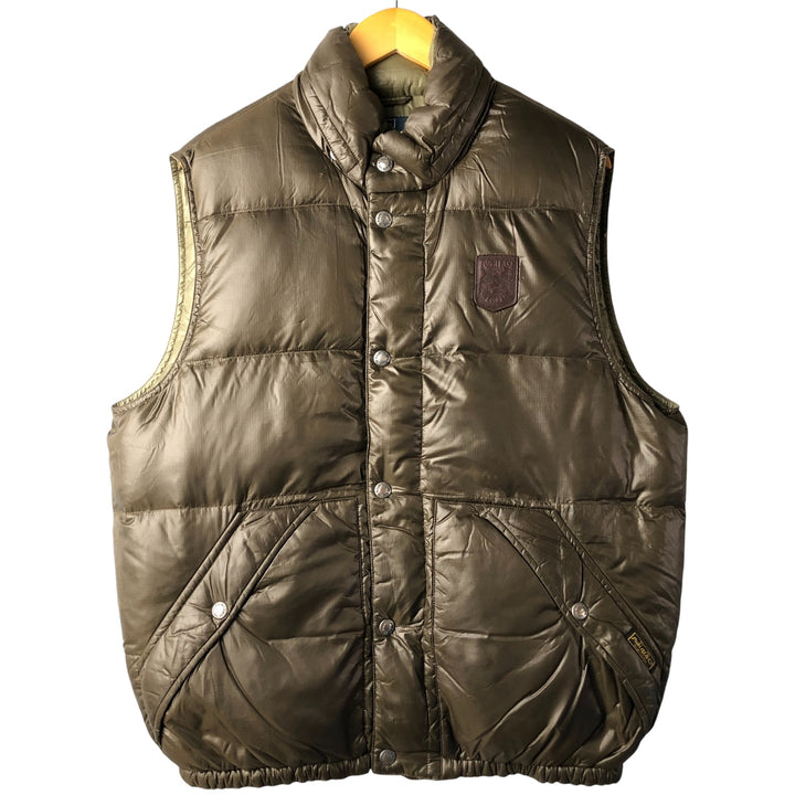 Ralph Lauren POLO by Ralph Lauren ripstop down vest, men's size M Nylon brown type Vintage Second Hand