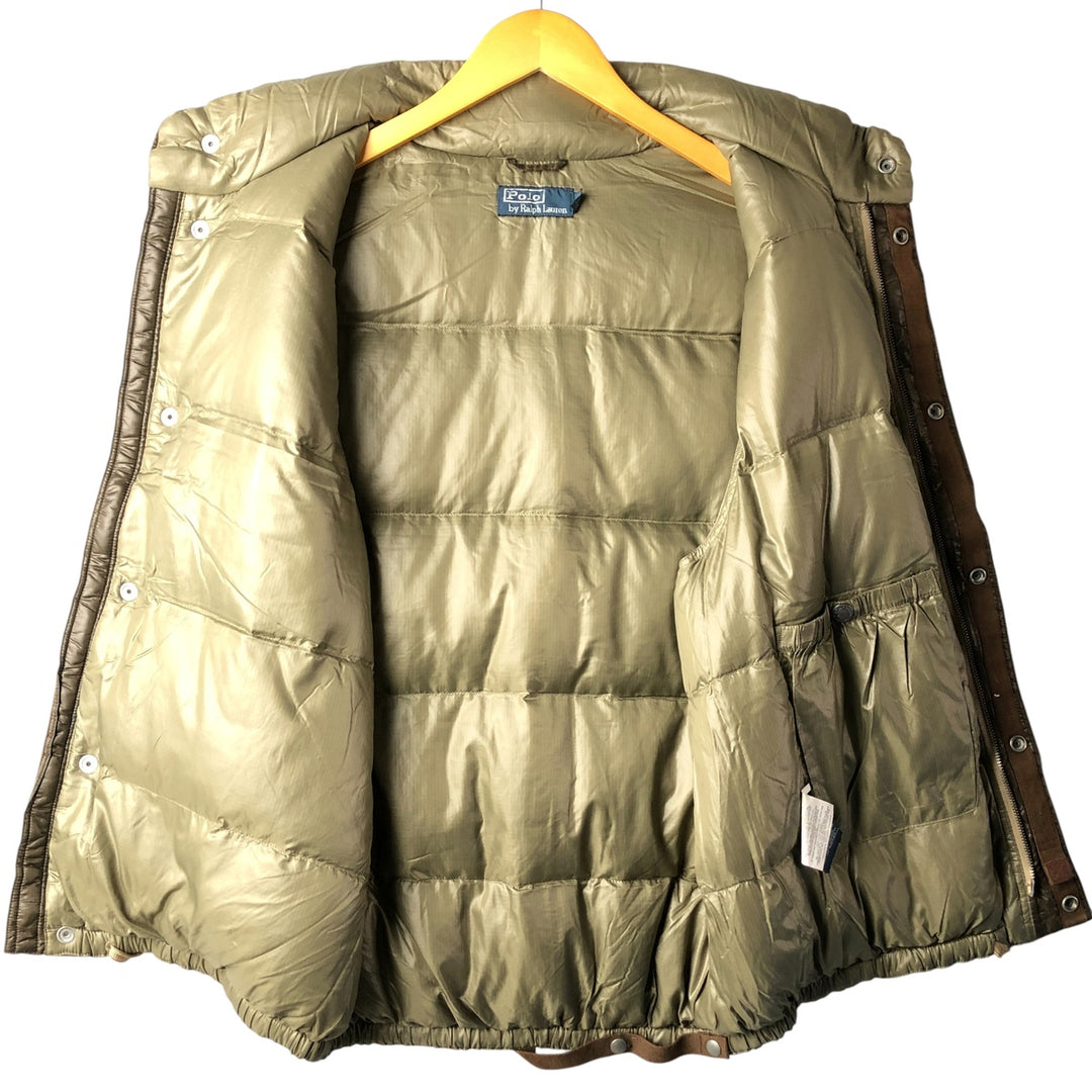 Ralph Lauren POLO by Ralph Lauren ripstop down vest, men's size M Nylon brown type Vintage Second Hand