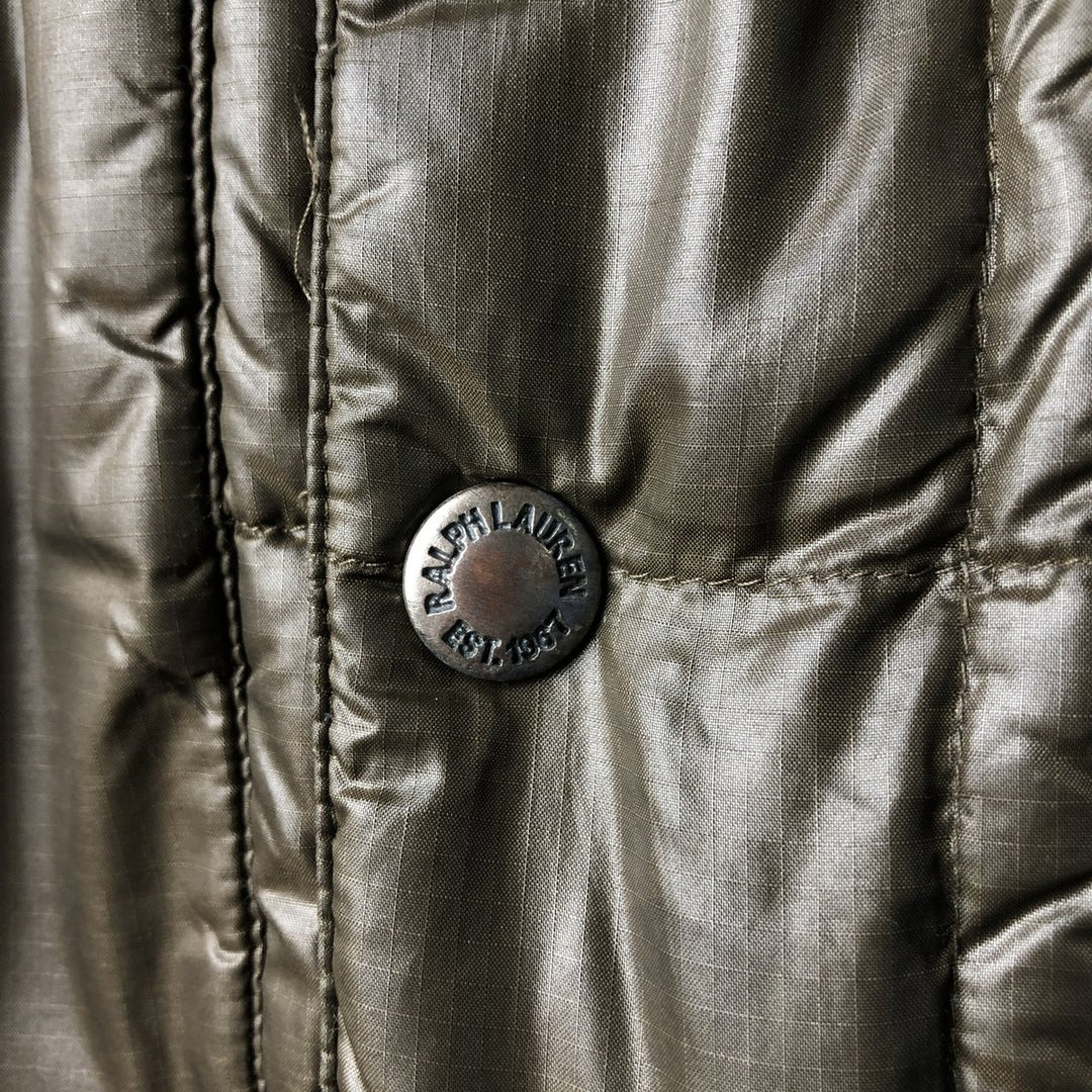 Ralph Lauren POLO by Ralph Lauren ripstop down vest, men's size M Nylon brown type Vintage Second Hand