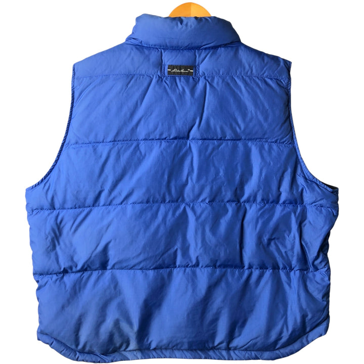 Eddie Bauer Ripstop Goose Down Vest, Men's XL Nylon blue type Vintage Second Hand