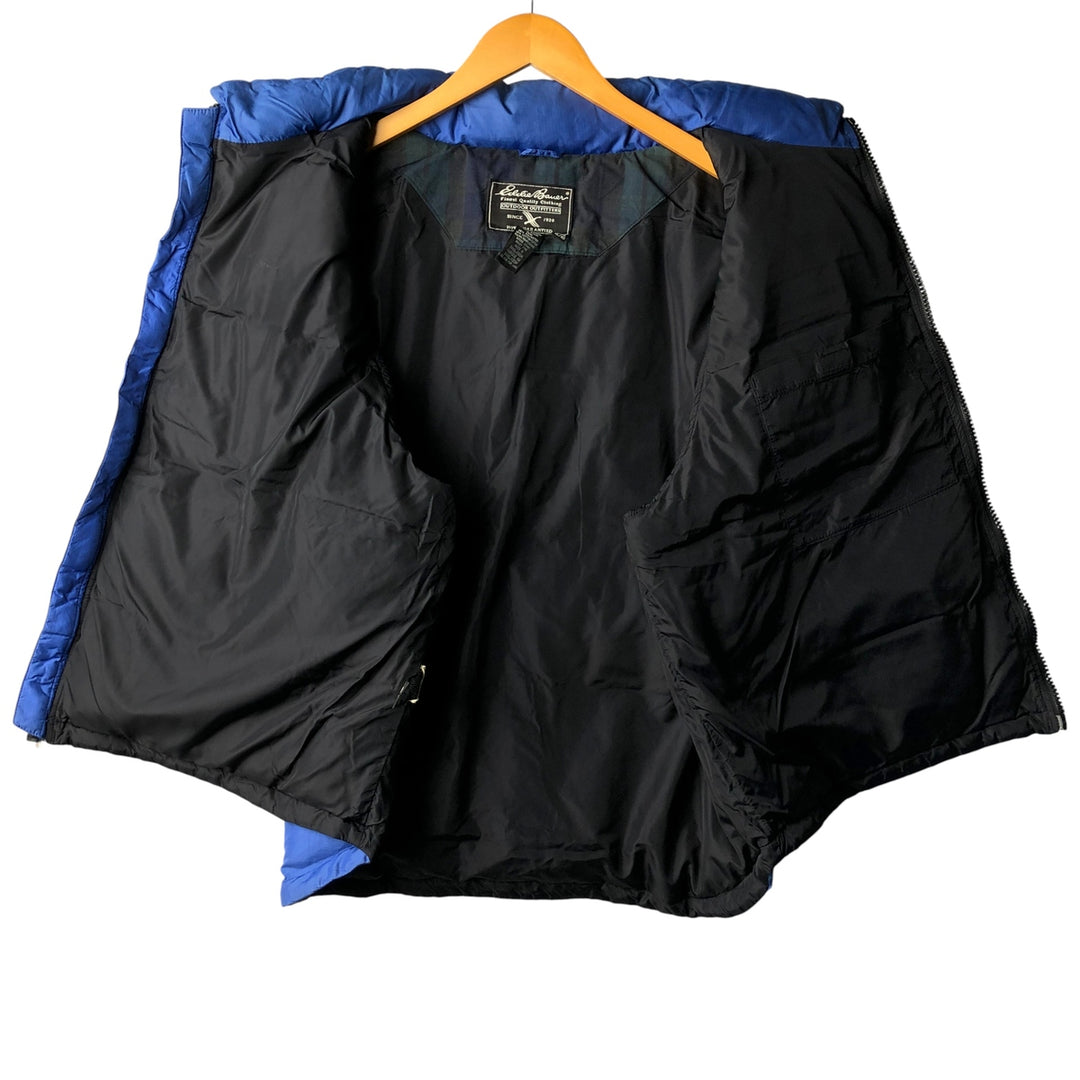 Eddie Bauer Ripstop Goose Down Vest, Men's XL Nylon blue type Vintage Second Hand