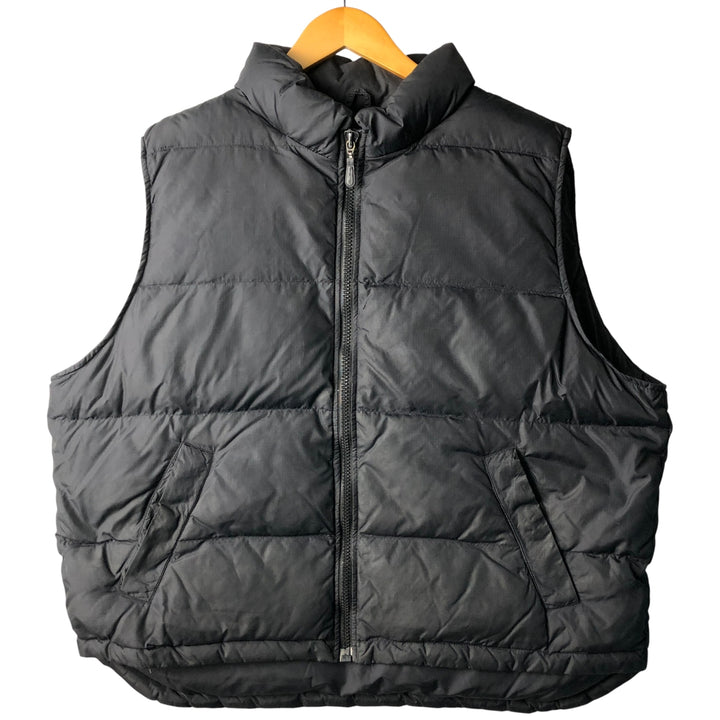 Eddie Bauer Goose Down Vest, Men's XL Size Nylon black type Vintage Second Hand