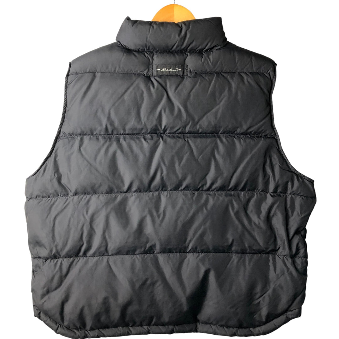 Eddie Bauer Goose Down Vest, Men's XL Size Nylon black type Vintage Second Hand
