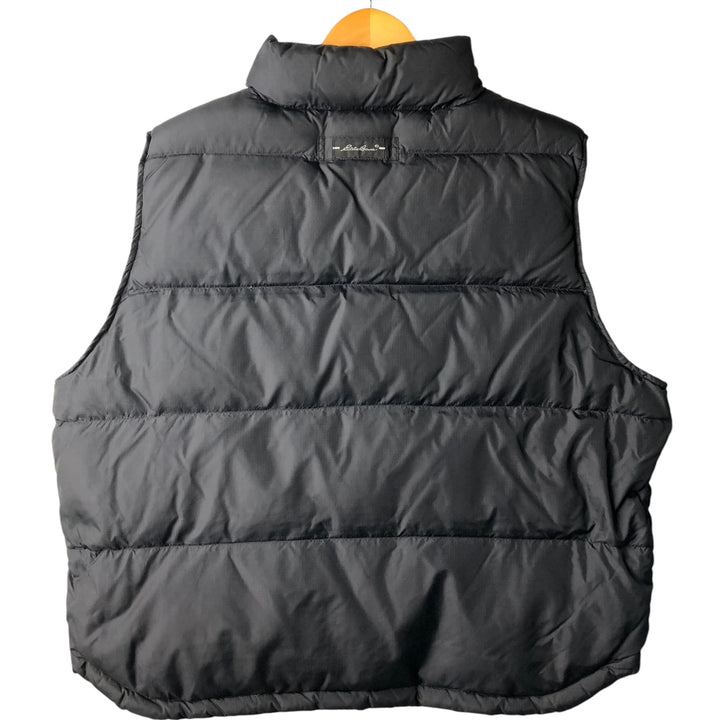Eddie Bauer Goose Down Vest, Men's XL Size Nylon black type Vintage Second Hand