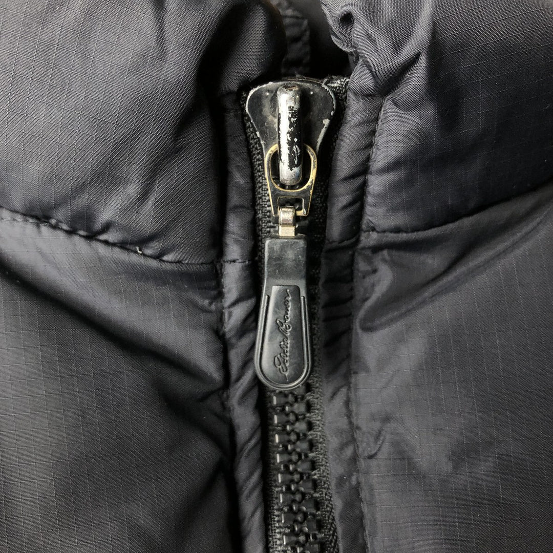 Eddie Bauer Goose Down Vest, Men's XL Size Nylon black type Vintage Second Hand