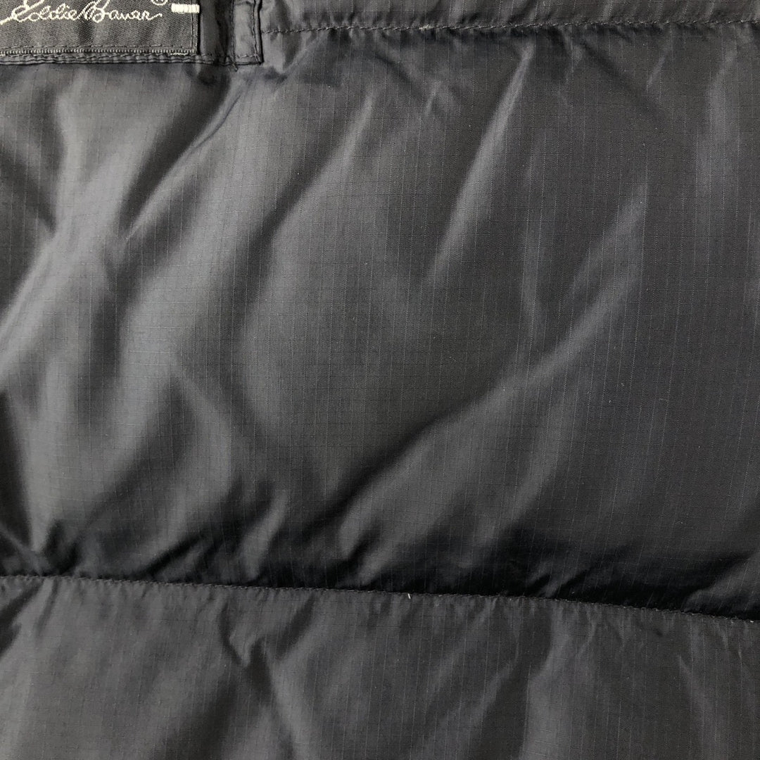 Eddie Bauer Goose Down Vest, Men's XL Size Nylon black type Vintage Second Hand