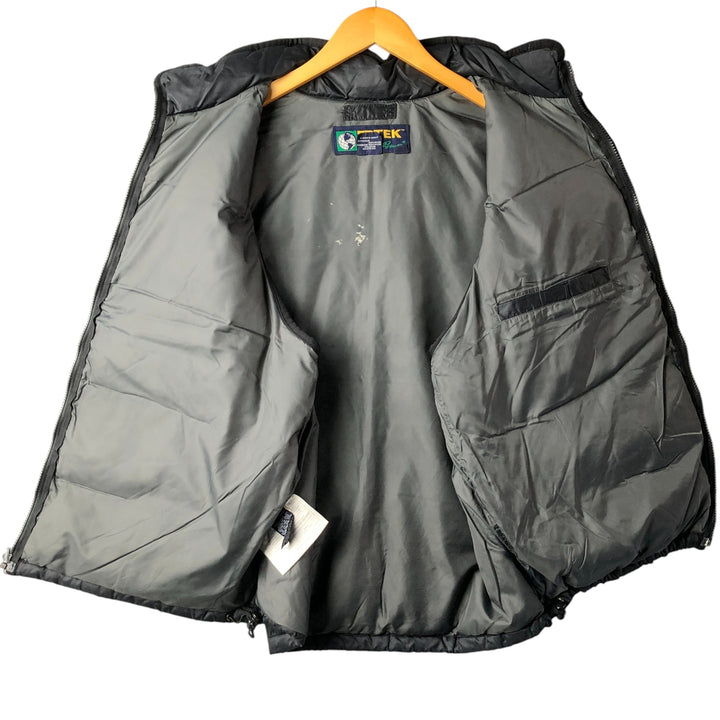 Vintage 90'S Eddie Bauer EBTEK Ripstop Goose Down Vest, Men's Size L Nylon black type Vintage Second Hand