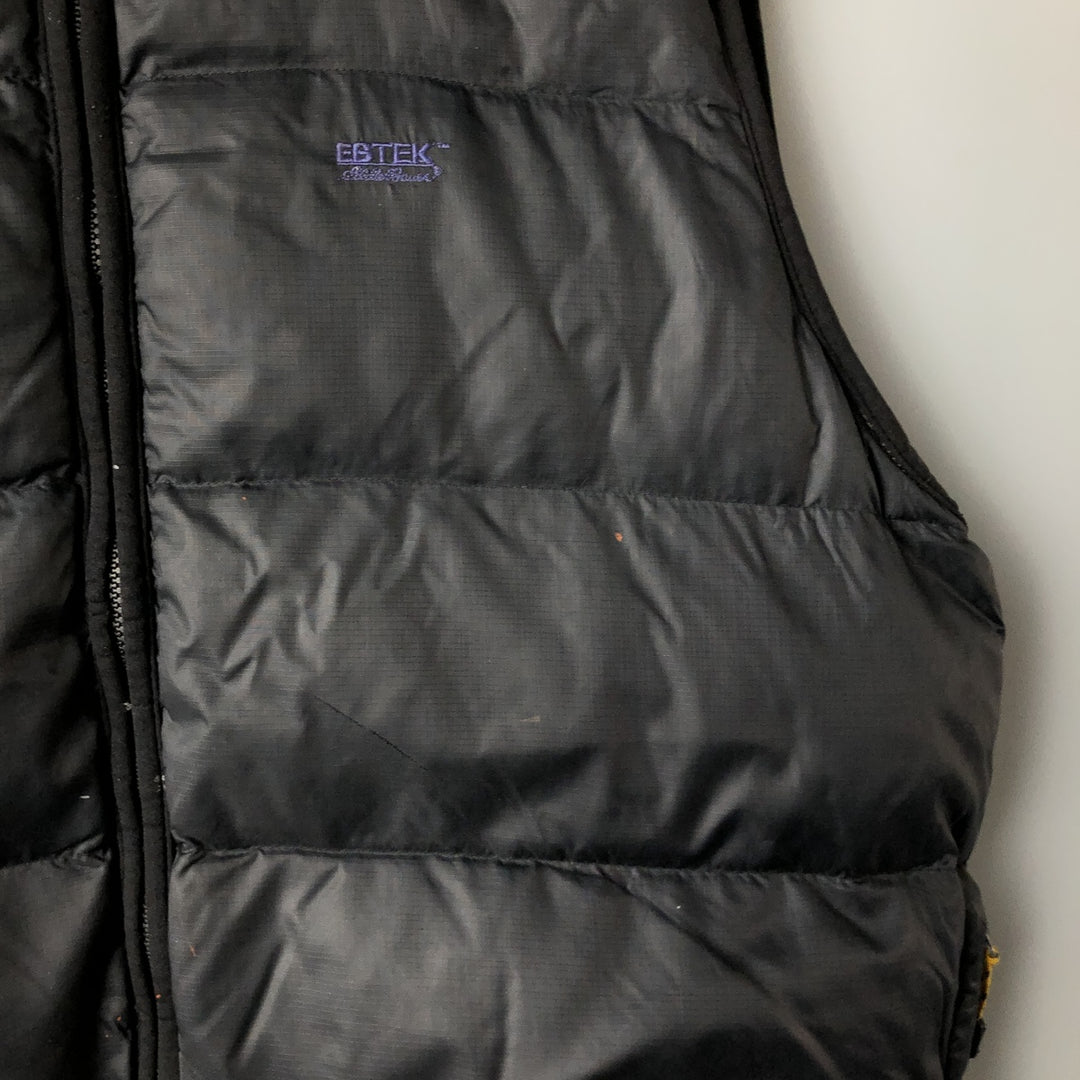 Vintage 90'S Eddie Bauer EBTEK Ripstop Goose Down Vest, Men's Size L Nylon black type Vintage Second Hand