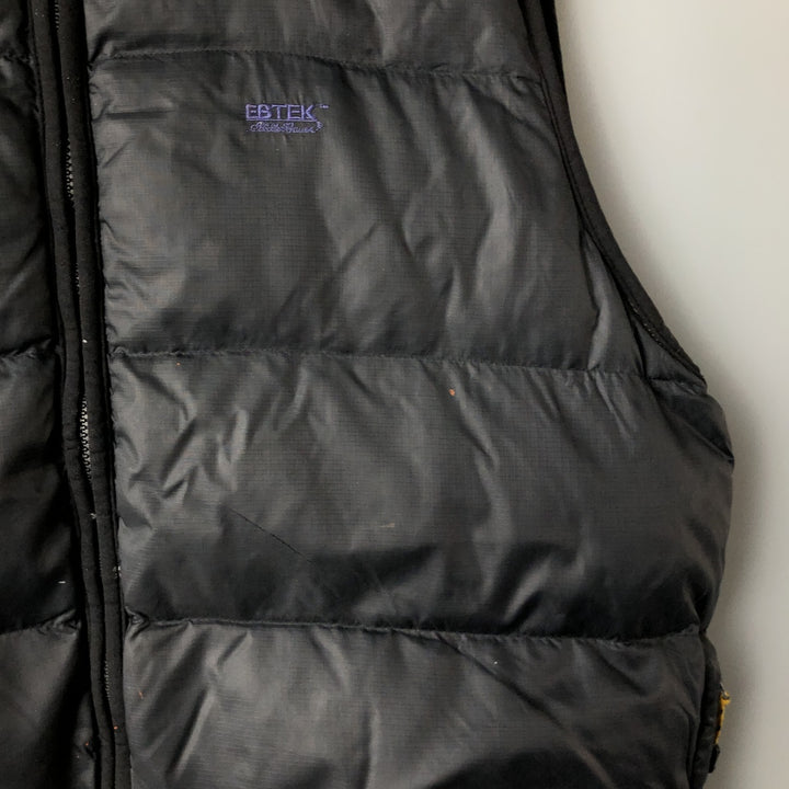Vintage 90'S Eddie Bauer EBTEK Ripstop Goose Down Vest, Men's Size L Nylon black type Vintage Second Hand