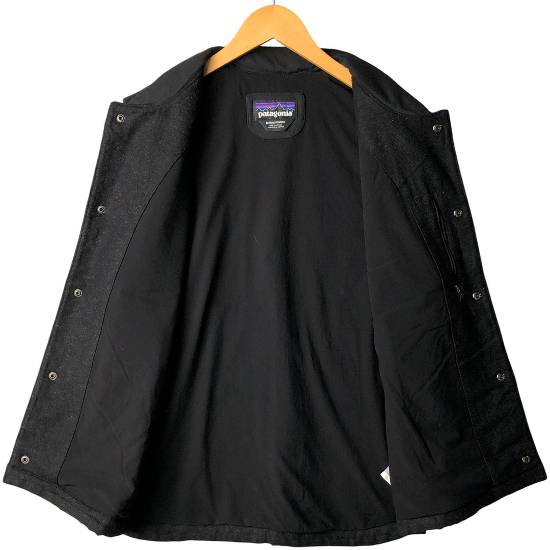 Patagonia Recycled Wool Vest (26970FA17) with Primaloft Padding, Men's Size Medium wool black type Vintage Second Hand