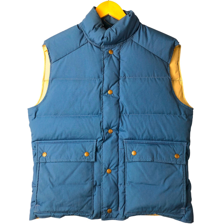 Vintage 1970'S Eddie Bauer black tag goose down vest, size L, men's Goose down (insulation) blue type Vintage Second Hand