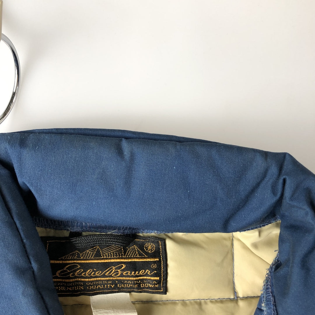 Vintage 1970'S Eddie Bauer black tag goose down vest, size L, men's Goose down (insulation) blue type Vintage Second Hand