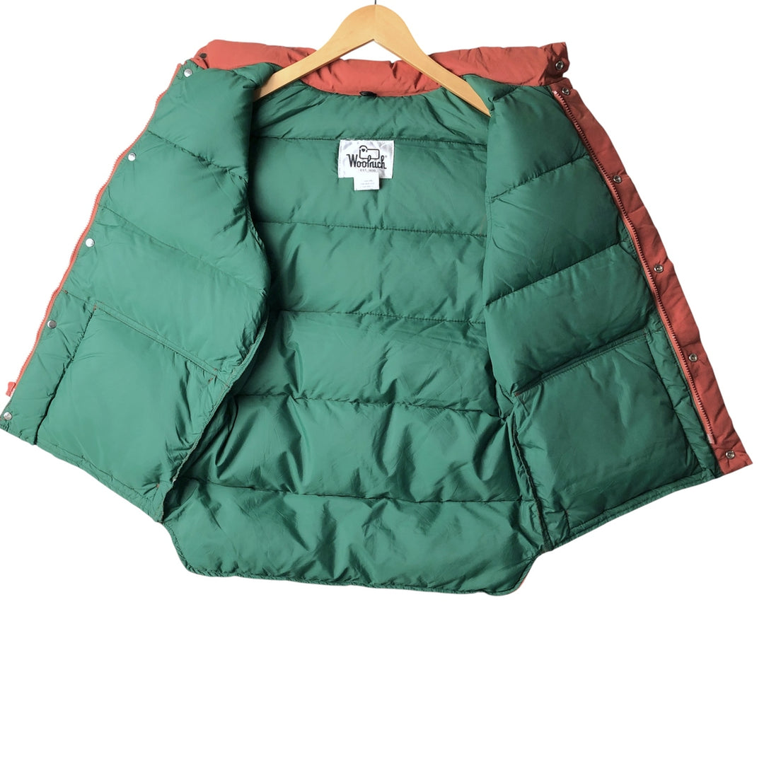 Vintage 1980'S WOOLRICH down vest, size M, men's cotton orange type Vintage Second Hand