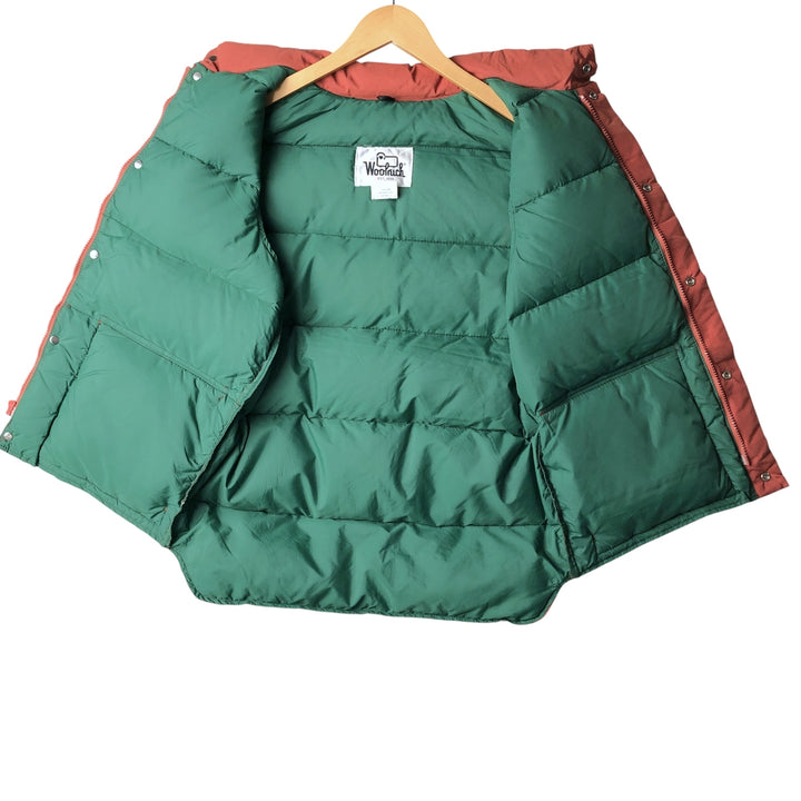 Vintage 1980'S WOOLRICH down vest, size M, men's cotton orange type Vintage Second Hand