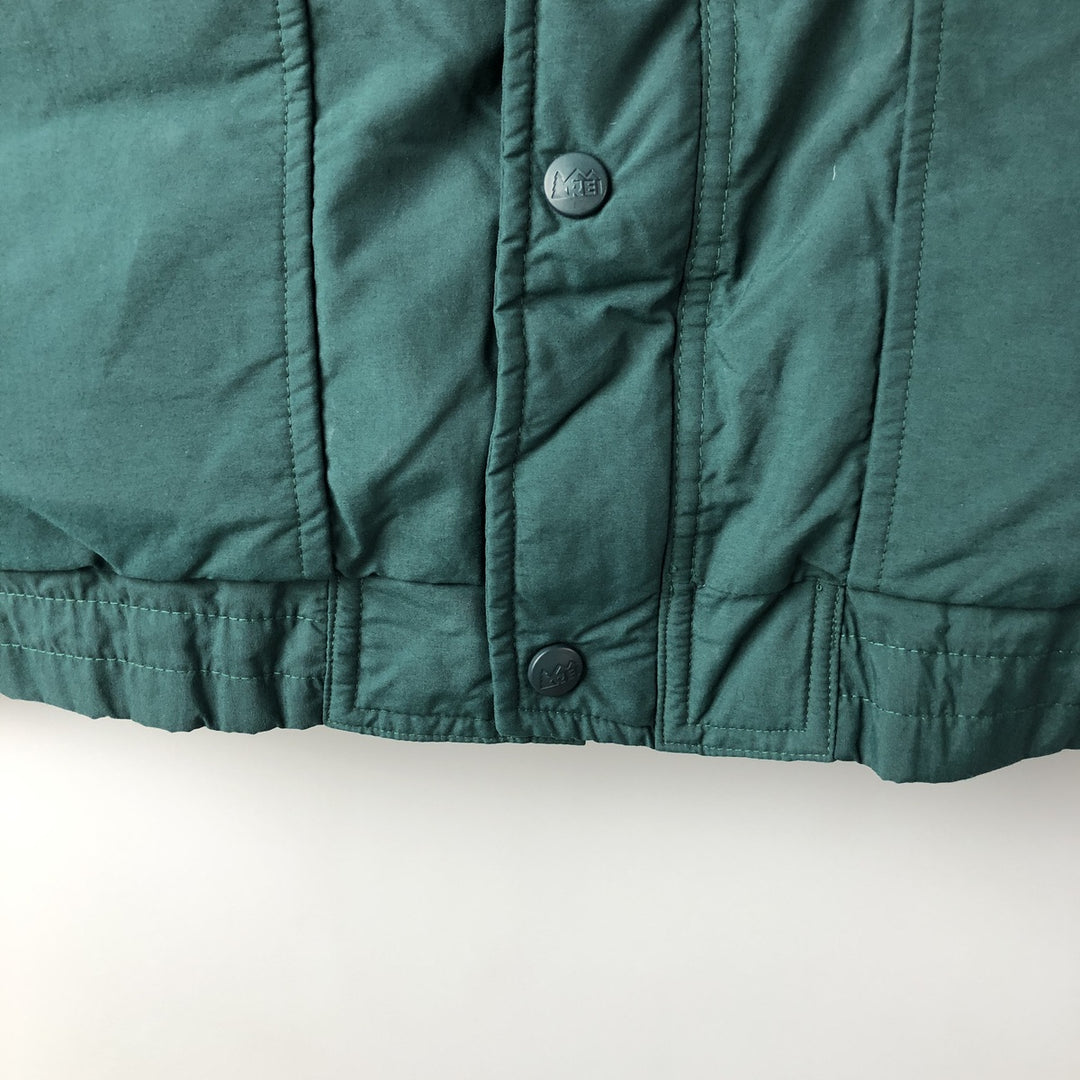 90'S REI Vintage Down Vest, Men's Size L unclear green type Vintage Second Hand