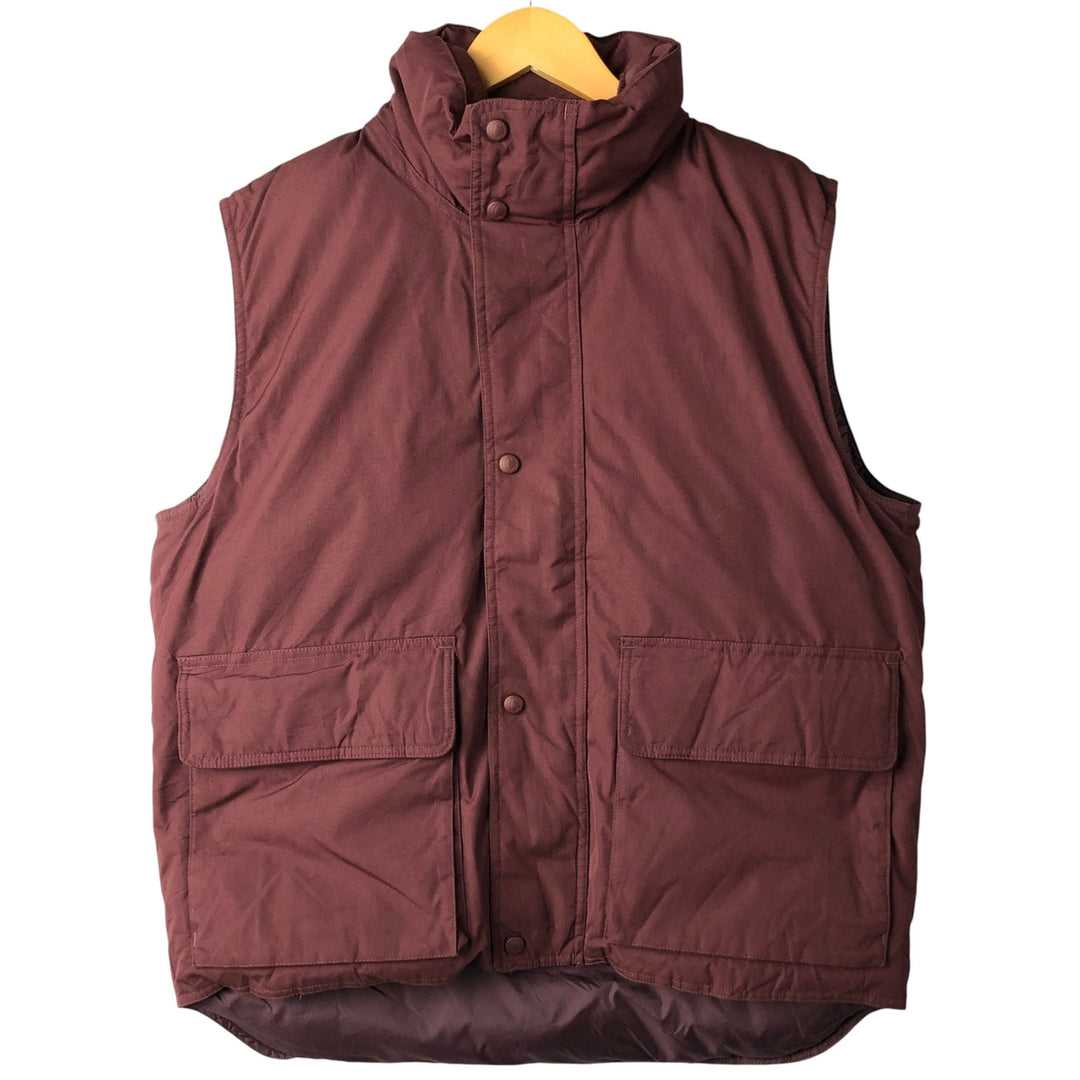 90'S Cabelas Vintage Goose Down Vest, Men's Size Medium polyester burgundy type Vintage Second Hand