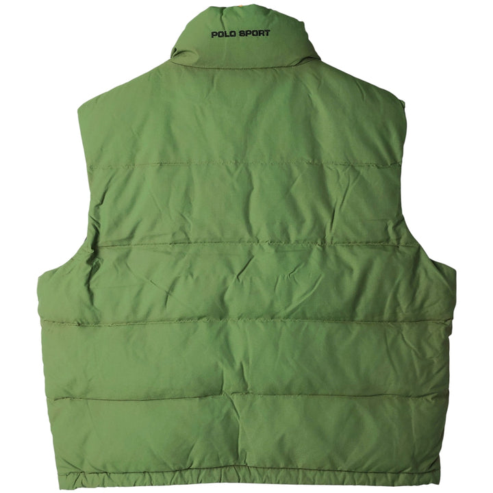 Vintage 90'S Ralph Lauren POLO SPORT down vest, men's size XL Nylon green type Vintage Second Hand
