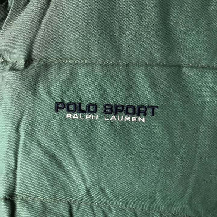 Vintage 90'S Ralph Lauren POLO SPORT down vest, men's size XL Nylon green type Vintage Second Hand