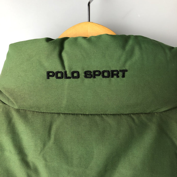 Vintage 90'S Ralph Lauren POLO SPORT down vest, men's size XL Nylon green type Vintage Second Hand