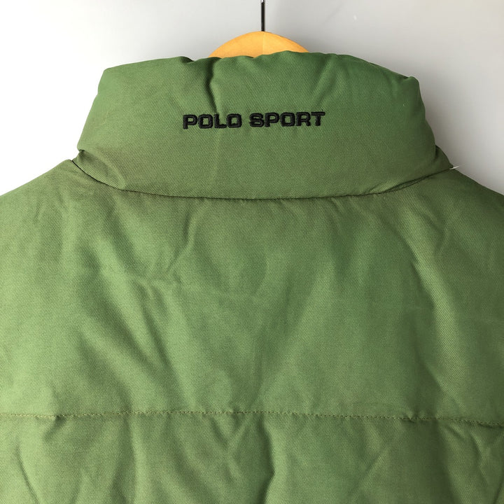 Vintage 90'S Ralph Lauren POLO SPORT down vest, men's size XL Nylon green type Vintage Second Hand