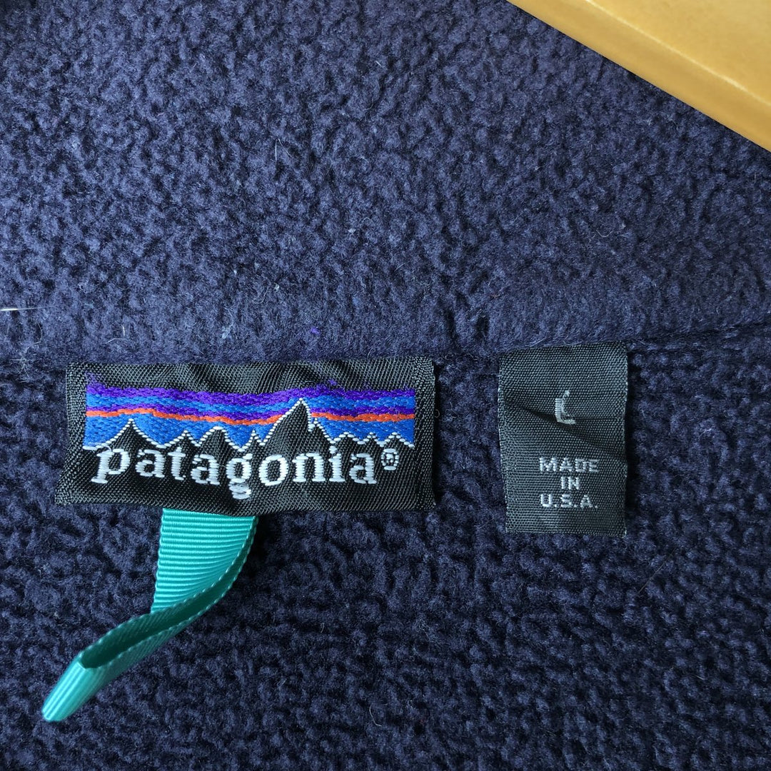 2000'S Patagonia 25631F0 Fleece Jacket, Made in USA, Men's Size L polyester navy blue type Vintage Second Hand
