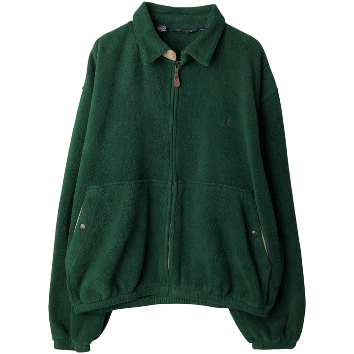 Ralph Lauren POLO by Ralph Lauren Swing-Top Fleece Jacket, Made in USA, Men's XL polyester green type Vintage Second Hand