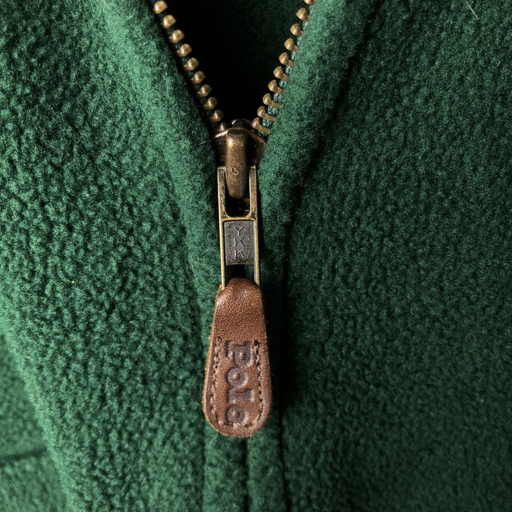 Ralph Lauren POLO by Ralph Lauren Swing-Top Fleece Jacket, Made in USA, Men's XL polyester green type Vintage Second Hand