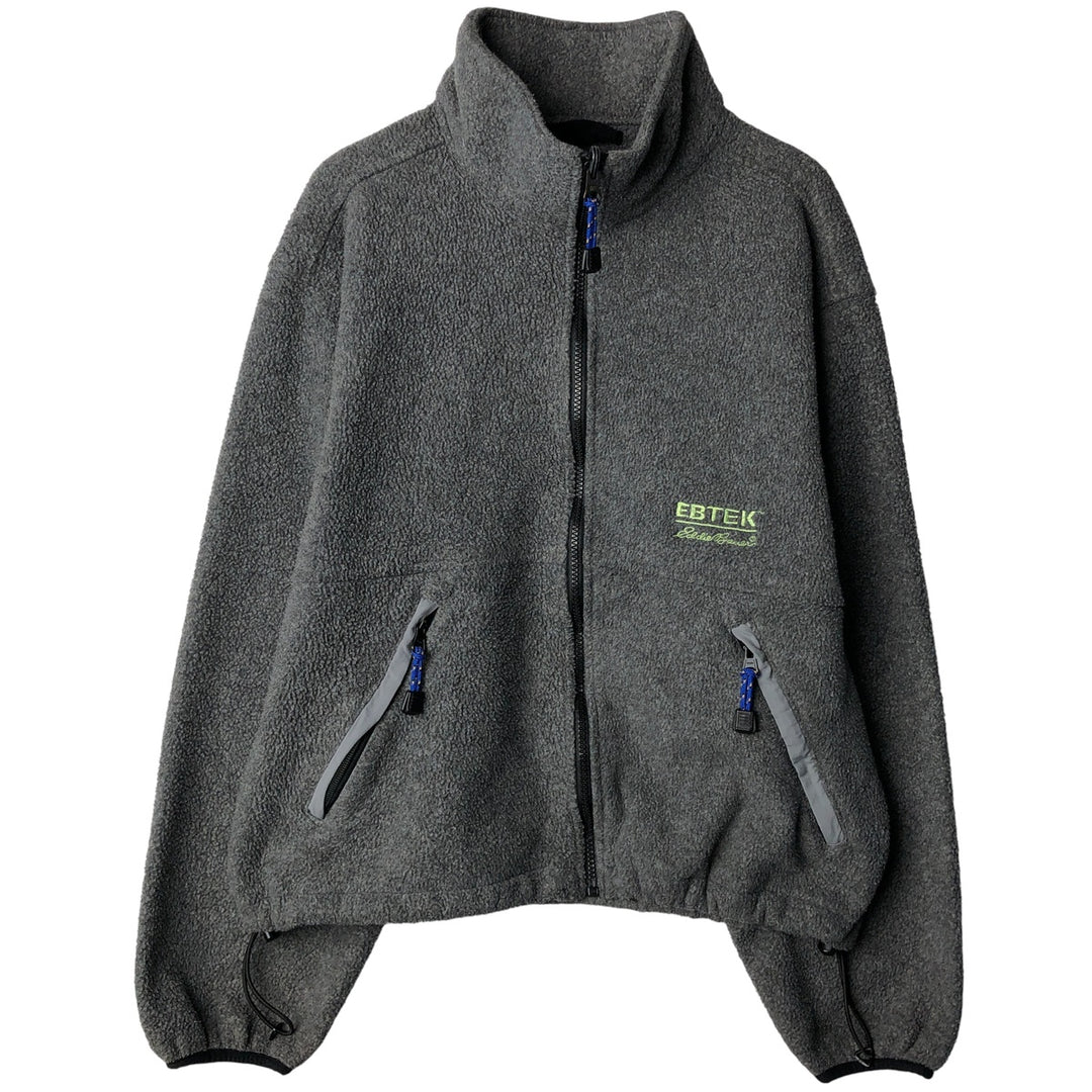 Vintage 90'S Eddie Bauer EBTEK fleece jacket, made in the USA, size M. polyester gray type Vintage Second Hand