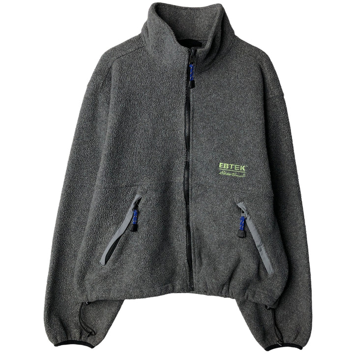 Vintage 90'S Eddie Bauer EBTEK fleece jacket, made in the USA, size M. polyester gray type Vintage Second Hand