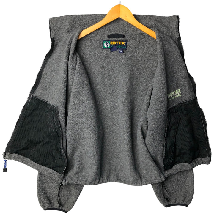 Vintage 90'S Eddie Bauer EBTEK fleece jacket, made in the USA, size M. polyester gray type Vintage Second Hand