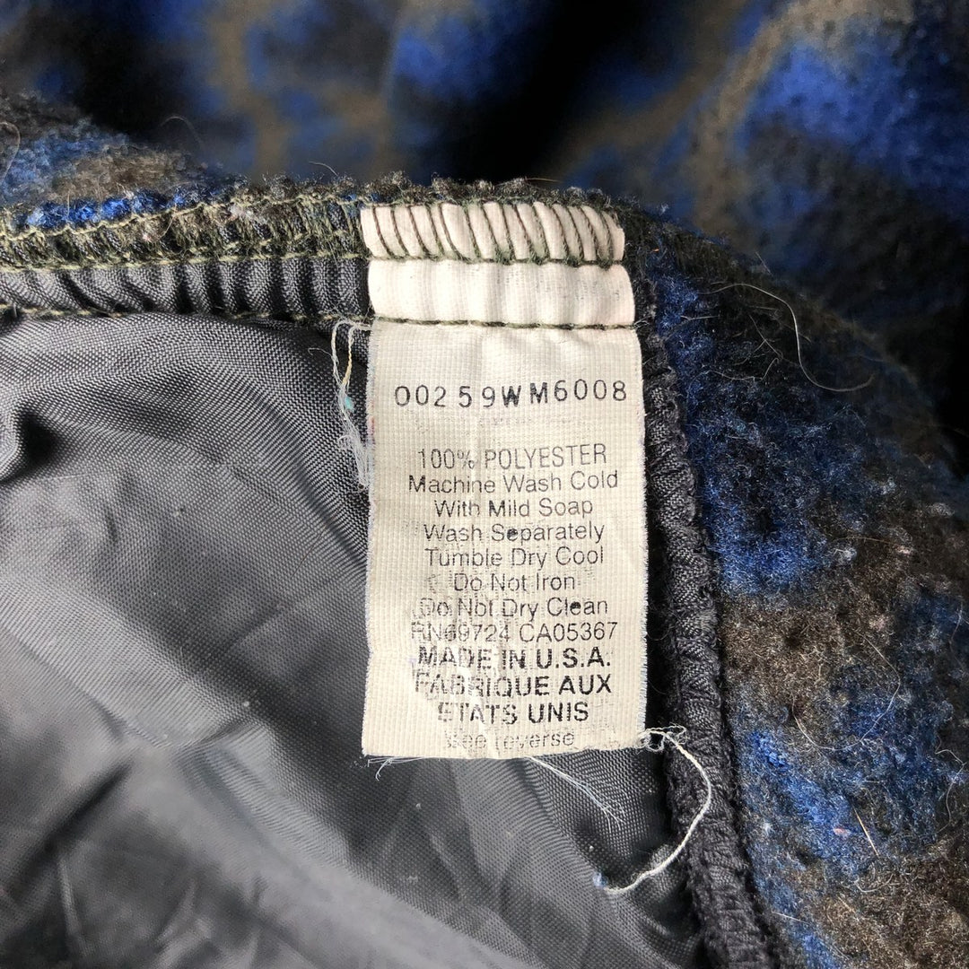 90'S Vintage Columbia White Tag Print Fleece Jacket, Made in USA, Men's Size L unclear navy blue type Vintage Second Hand