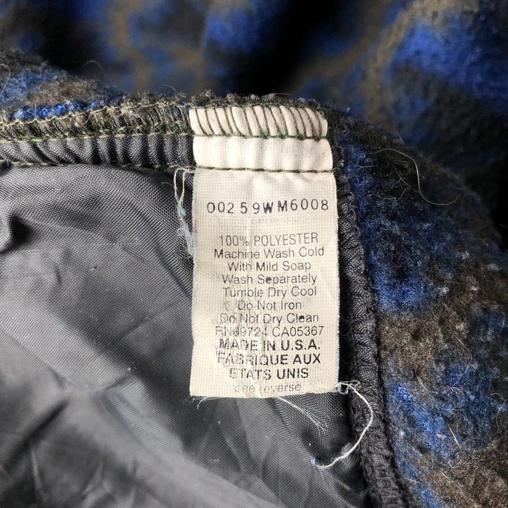 90'S Vintage Columbia White Tag Print Fleece Jacket, Made in USA, Men's Size L unclear navy blue type Vintage Second Hand