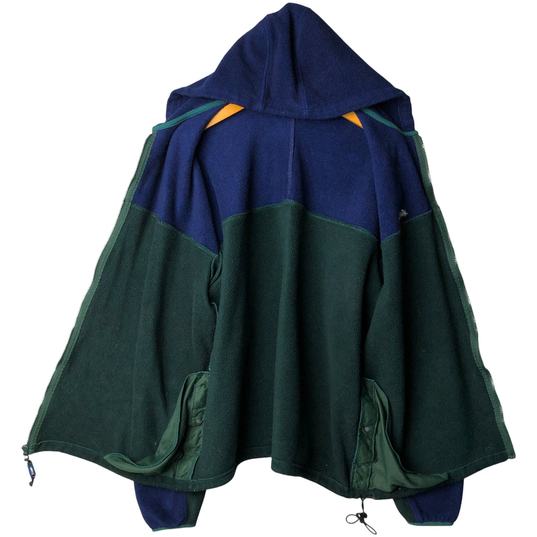 90'S LLBean Fleece Full-Zip Hoodie, Men's, Size XL, Vintage unclear navy blue type Vintage Second Hand