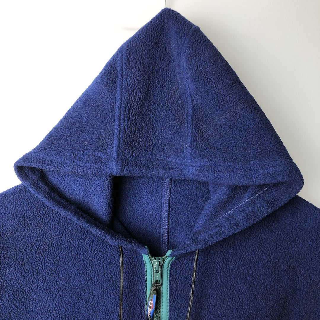90'S LLBean Fleece Full-Zip Hoodie, Men's, Size XL, Vintage unclear navy blue type Vintage Second Hand