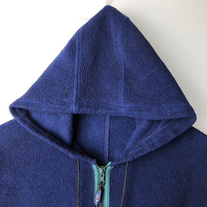 90'S LLBean Fleece Full-Zip Hoodie, Men's, Size XL, Vintage unclear navy blue type Vintage Second Hand