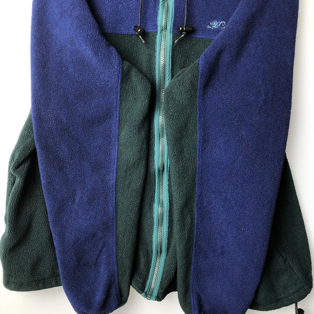 90'S LLBean Fleece Full-Zip Hoodie, Men's, Size XL, Vintage unclear navy blue type Vintage Second Hand