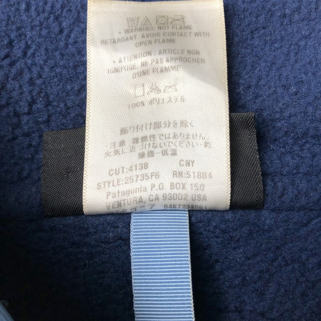 2000'S Patagonia Synchilla Fleece Pullover, Men's Size Medium polyester navy blue type Vintage Second Hand