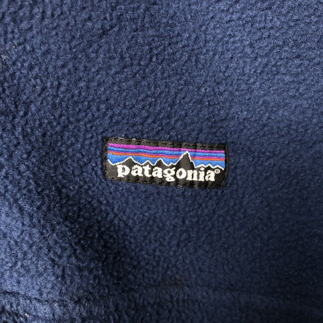 2000'S Patagonia Synchilla Fleece Pullover, Men's Size Medium polyester navy blue type Vintage Second Hand