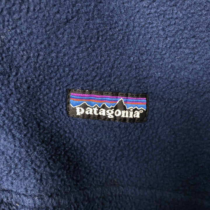 2000'S Patagonia Synchilla Fleece Pullover, Men's Size Medium polyester navy blue type Vintage Second Hand