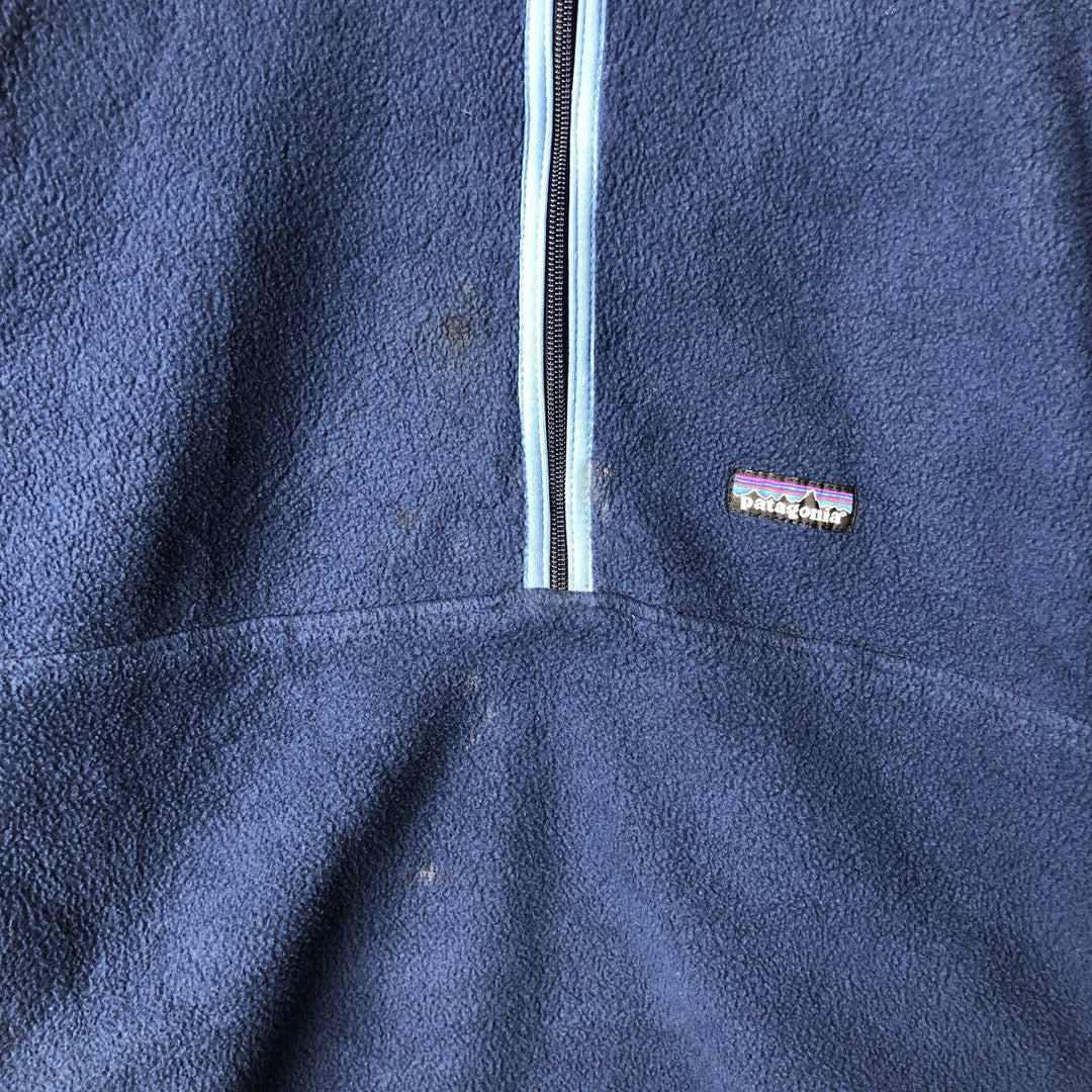 2000'S Patagonia Synchilla Fleece Pullover, Men's Size Medium polyester navy blue type Vintage Second Hand