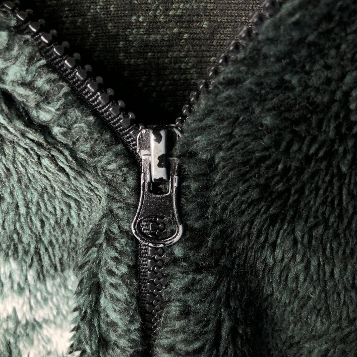 90'S MAZMANIA All-Over Horse Print Fleece Jacket, Made in USA, Men's Size XL, Vintage acrylic Green type dark green Vintage Second Hand